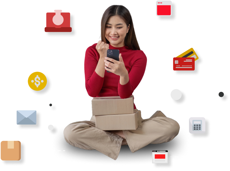 woman using cellphone