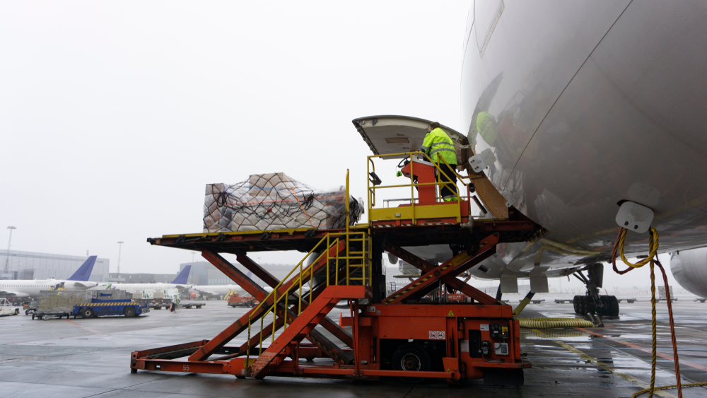 Airline,Ground,Staff,Open,Airplane,Cargo,Door,For,Loading,Cargo,